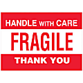 Tape Logic® Preprinted Pallet Protection Labels, DL3182, 6" x 4", "Handle With Care / Fragile / Thank You," Red/White, Roll Of 500 1 thumbnail image