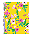 Office Depot® Brand Stellar Poly Notebook, 8-1/2" x 11", 1 Subject, College Ruled, 160 Pages (80 Sheets), Floral