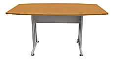 Linea Italia, Inc 60"W Boat-Shaped Conference Table, Cherry/Gray 1 thumbnail image