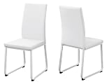 Monarch Specialties Shasha Dining Chairs, White, Set Of 2 Chairs