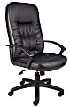 Boss Office Products LeatherPlus High-Back Executive Chair, Black