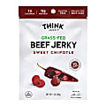 Think Jerky Sweet Chipotle Beef Jerky, 1 Oz, Pack Of 12 Pouches