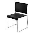 Safco® Currant™ High Density Stacking Chairs, Black/Chrome, Set Of 4