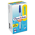 Paper Mate® InkJoy 50ST Stick Ballpoint Pens, Medium Point, 1.0 mm, Clear Barrels, Blue Ink, Box of 24