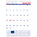 Brownline Ruled Block Monthly Wall Calendar - Julian Dates - Monthly - 1 Year - January 2022 till December 2022 - 1 Month Single Page Layout - 12" x 17" Sheet Size - Twin Wire - White - 1 / Each 1 thumbnail image