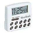 West Bend Single Channel 100-Hour Countdown Timer, White 1 thumbnail image