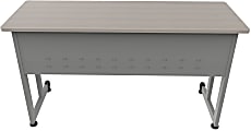 Linea Italia, Inc. 55"W Training Desk, Gray/Ash 1 thumbnail image