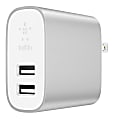 Belkin® 2-Port Home Charger With Lightning Cable, Silver, F8J230DQ04-SLV