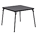 Flash Furniture Folding Card Table, 27-3/4"H x 33-1/2"W x 33-1/2"D, Black