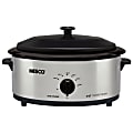 Nesco® 6 Qt 750W Portable Roaster With Porcelain Cookwell, Silver 1 thumbnail image