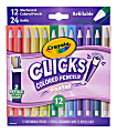 Crayola 12 Ct & 24 Refills CLICKS Mechanical Colored Pencils, Pastel 1 thumbnail image