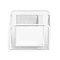 U Brands® Magnetic Locker Cup With Mirror, 5”H x 4-3/4”W x 2-7/16”D, White 1 thumbnail image