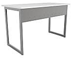 Linea Italia, Inc. 48"W Quattra Computer Desk, Gray/White 1 thumbnail image