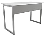 Linea Italia, Inc. 48"W Quattra Computer Desk, Gray/White