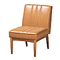 Baxton Studio Daymond Dining Chair, Tan/Walnut Brown