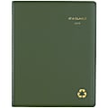 AT-A-GLANCE® Weekly Monthly Appointment Book Planner, 8 1/4" x 11", 100% Recycled, Green, January To December 2023