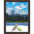 Amanti Art Fresco Dark Walnut Wood Picture Frame, 21" x 27", Matted For 18" x 24"