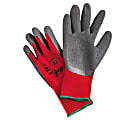 Memphis Ninja Flex Latex-Coated-Palm Gloves, Nylon Shell, Red/Gray, XL, 1 Pair