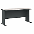 Bush Business Furniture Office Advantage Desk 60"W, Slate/White Spectrum, Standard Delivery
