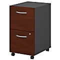 Bush Business Furniture Components 2 Drawer Mobile File Cabinet, Hansen Cherry/Graphite Gray, Standard Delivery