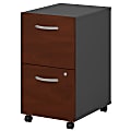 Bush Business Furniture Components 2 Drawer Mobile File Cabinet, Hansen Cherry/Graphite Gray, Standard Delivery (Partially Assembled)