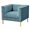 Baxton Studio 9795 Armchair, Light Blue