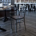 Flash Furniture Clear-Coated Ladder Back Metal Restaurant Chair, Walnut/Clear 1 thumbnail image