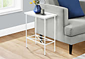 Monarch Specialties Gia Accent Table, 24”H x 15-3/4”W x 9-1/2”D, White