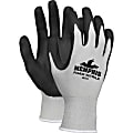 Memphis Safety Nylon Knit Powder-Free Industrial Gloves, Medium, Black/Gray