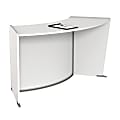Linea Italia 63"W Curved ADA Reception Computer Desk, White