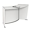 Linea Italia 63"W Curved ADA Reception Computer Desk, White 1 thumbnail image
