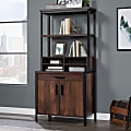 Sauder® Briarbrook 67"H Bookcase With Drawer, Open Storage And Doors, Barrel Oak®/Black 1 thumbnail image