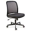 Lorell® Mesh-Back Armless Task Chair, Black