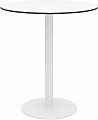 KFI Studios Eveleen Round Outdoor Bistro Patio Table, 41”H x 36”W x 36”D, Designer White/White 1 thumbnail image