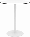 KFI Studios Eveleen Round Outdoor Bistro Patio Table, 41”H x 36”W x 36”D, Designer White/White