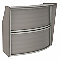 Linea Italia 70"W 1-Unit Curved Reception Computer Desk, Ash 1 thumbnail image