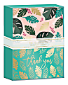 Lady Jayne Duo Note Cards With Envelopes, 3-1/2" x 5", Tropical Leaves, Pack Of 16 Cards 1 thumbnail image