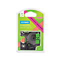 DYMO® D1 Limited Edition Neon Labels, 1/2", Black On Neon Green/Black on Neon Pink, Pack Of 2