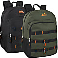 Summit Ridge Daisy Double Clip Backpacks, Black/Green, Pack Of 24 Backpacks 1 thumbnail image
