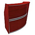 Linea Italia 70"W 1-Unit Curved Reception Computer Desk, Cherry 1 thumbnail image