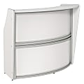 Linea Italia 70"W 1-Unit Curved Reception Computer Desk, White 1 thumbnail image