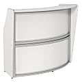 Linea Italia 70"W 1-Unit Curved Reception Computer Desk, White