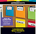 Astrobrights® Wall Pockets, 12" x 10", Assorted, Pack Of 5 Pockets