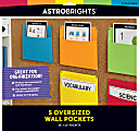 Astrobrights® Wall Pockets, 12" x 10", Assorted, Pack Of 5 Pockets 1 thumbnail image