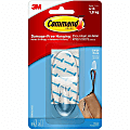 Command Large Hook With Clear Strips, 4 lb (1.81 kg) Capacity, For Decoration, Plastic, Clear, 1 Hook, 2 Strips