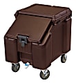 Cambro SlidingLid Ice Caddy, 100-Lb Capacity, Dark Brown