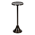 Kate and Laurel Sanzo Iron Round Drink Table, 23"H x 9"W x 9"D, Hammered Gunmetal 1 thumbnail image
