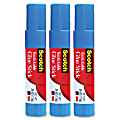Scotch® Restickable Glue Stick, .26 oz, 3-Pack - 0.26 oz - 3 / Pack - White, Red