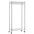 Honey-Can-Do Heavy-Duty Rolling Garment Rack, 73 1/4"H x 17 3/4"W x 35 7/8"D, Chrome