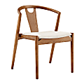 Eurostyle Blanche Fabric Side Chair, Natural/Walnut